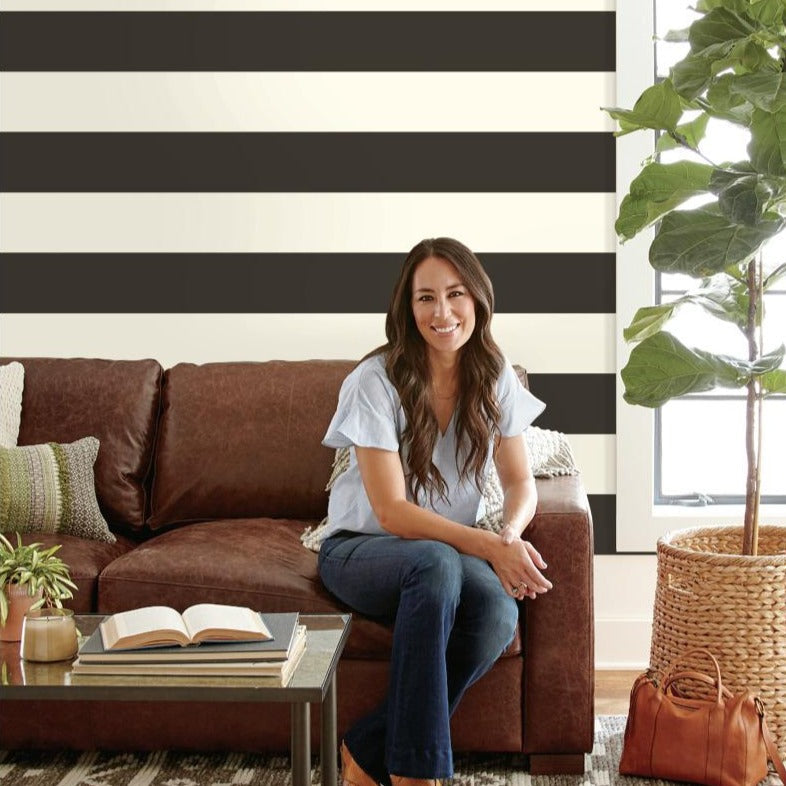 Mavelle Canvas Stripe Wallpaper wallpaper - Detail View
