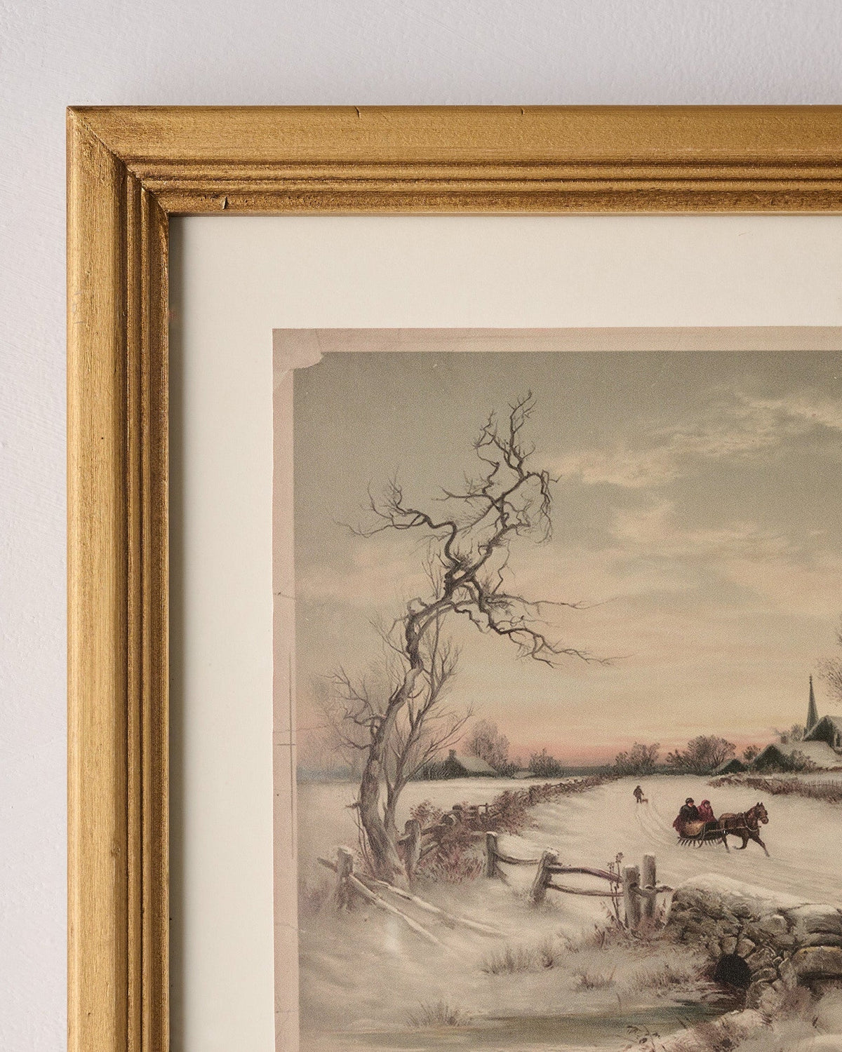Mavelle Vintage Christmas Morn Framed Print framed wall art - Styled in Room