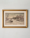 Mavelle Vintage Christmas Morn Framed Print framed wall art