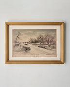 Mavelle Vintage Christmas Morn Framed Print framed wall art
