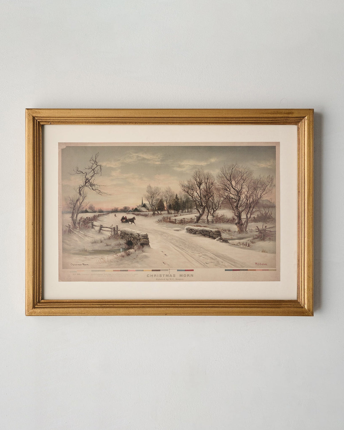 Mavelle Vintage Christmas Morn Framed Print framed wall art