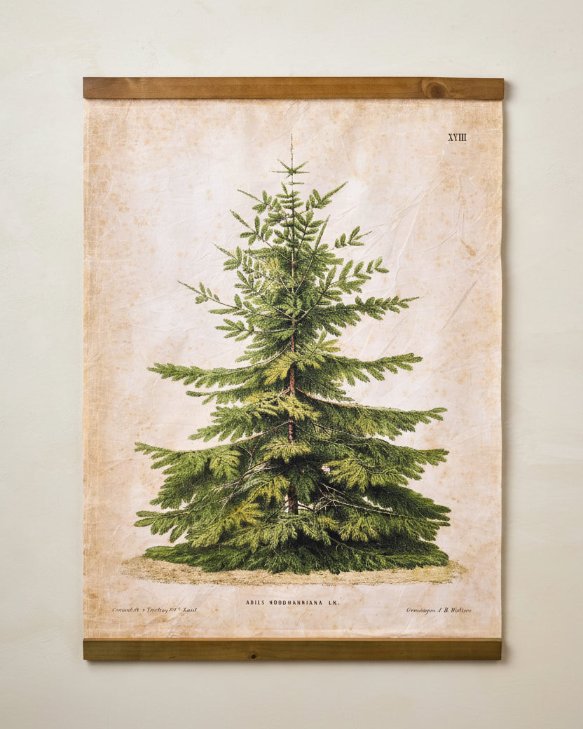 Mavelle Vintage Christmas Fir Tapestry wall tapestry