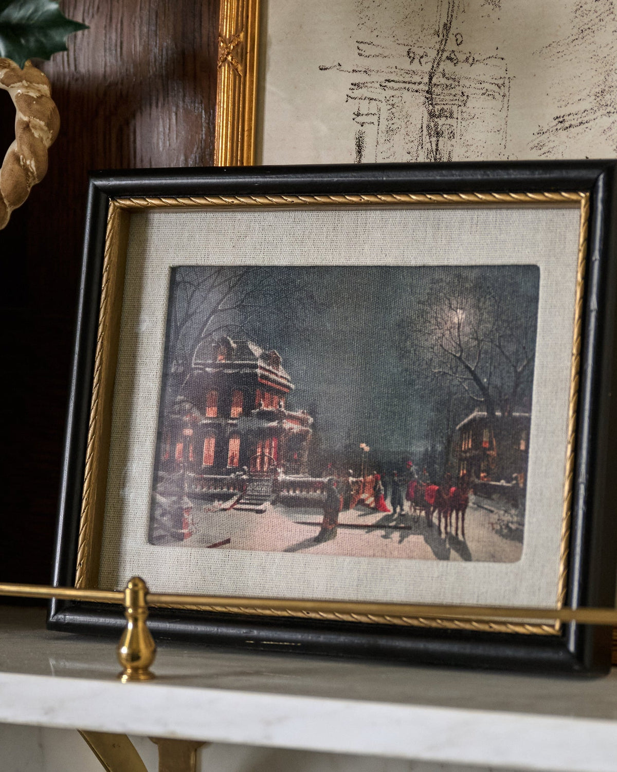 Mavelle Silent Night's Glow Framed Print framed wall art - Styled in Room