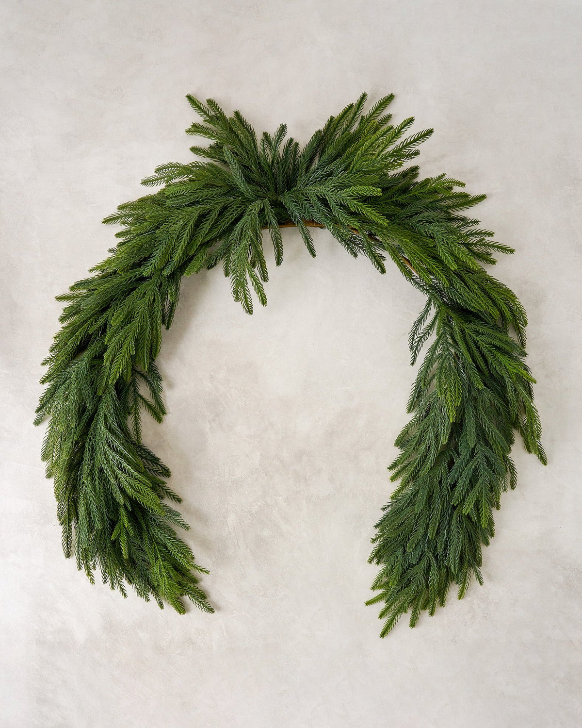 Mavelle Real Touch Norfolk Pine Mantel Swag - 72" faux floral stem