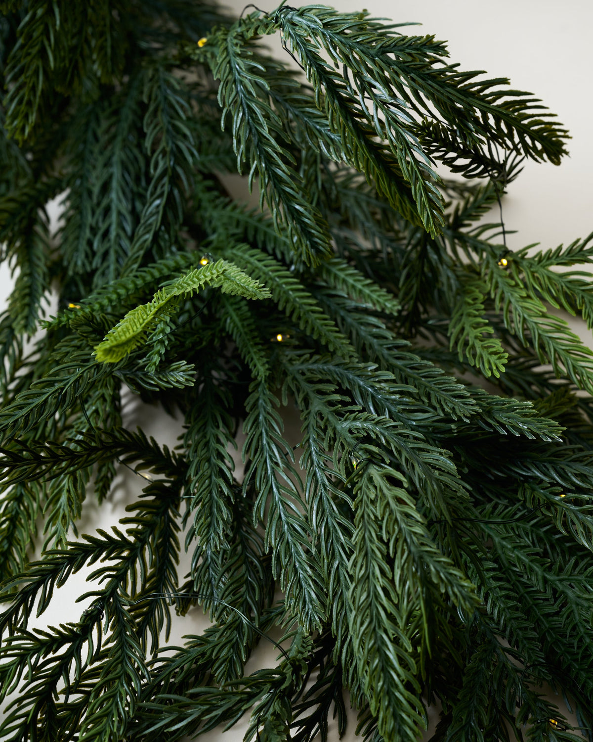 Mavelle Real Touch Norfolk Pine Pre-Lit Mantel Swag - 72" faux floral stem