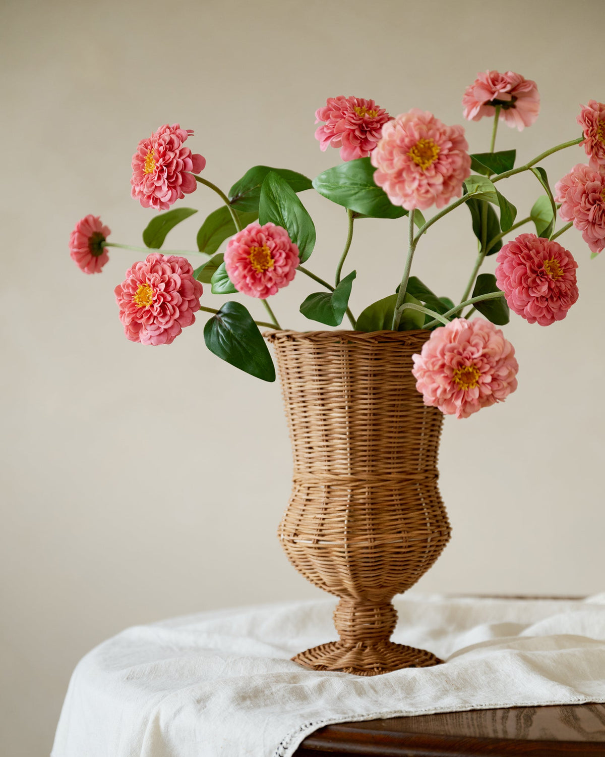 Mavelle Real Touch Zinnia Stem faux floral stem - Detail View