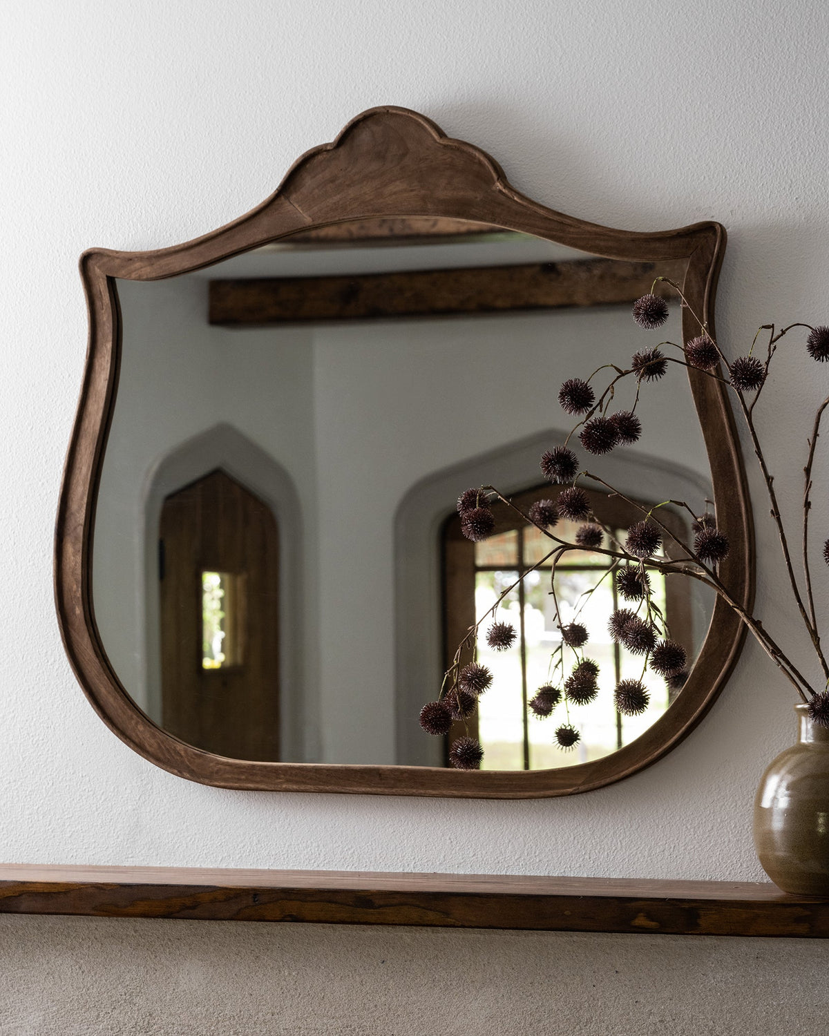 Mavelle Arched Antiqued Inez Mirror mirror - Detail View
