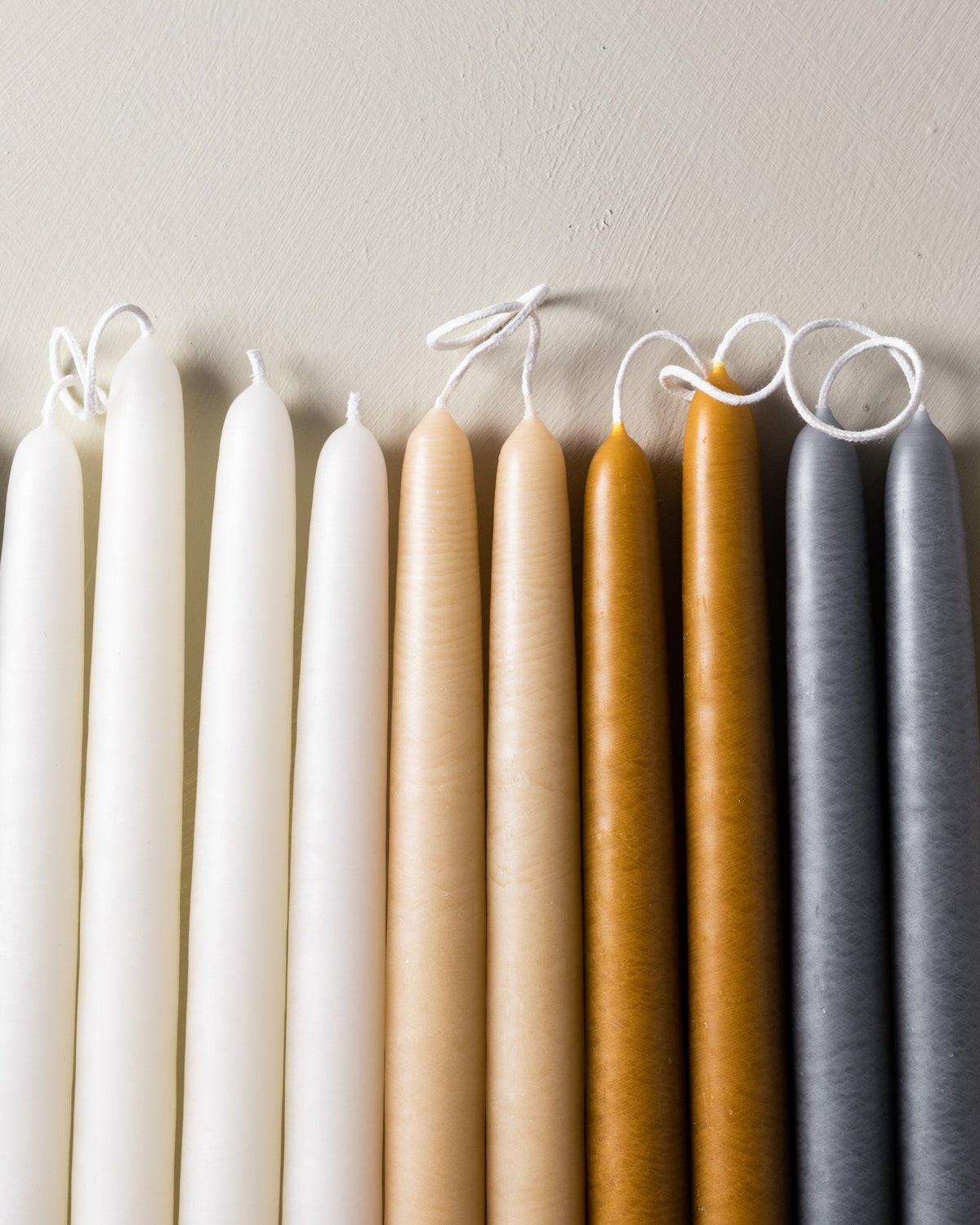 Mavelle 10" Hand Dipped Spun Finish Tapers candle - Detail View