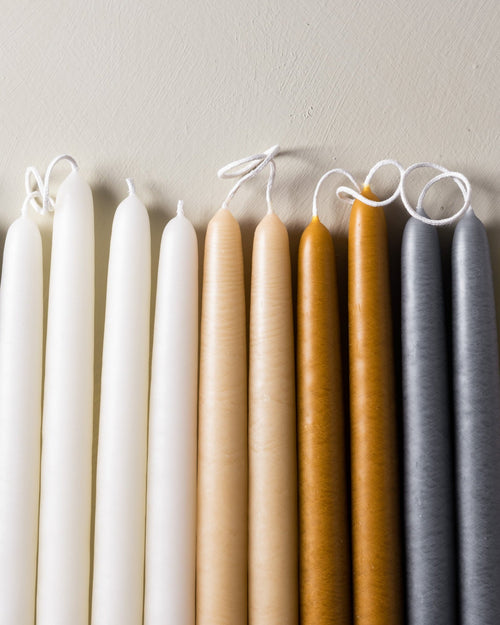 Mavelle 10" Hand Dipped Spun Finish Tapers candle - Detail View
